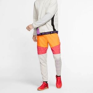 Nike Therma Fleece PX Sweatpants "Joker" Retro Gray Yellow Orange Men’s Size S‎